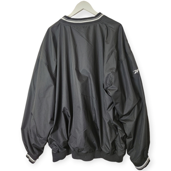 REEBOK Black & White Embroidered Logo Lined Pop Over size XXXL - Picture 2 of 10